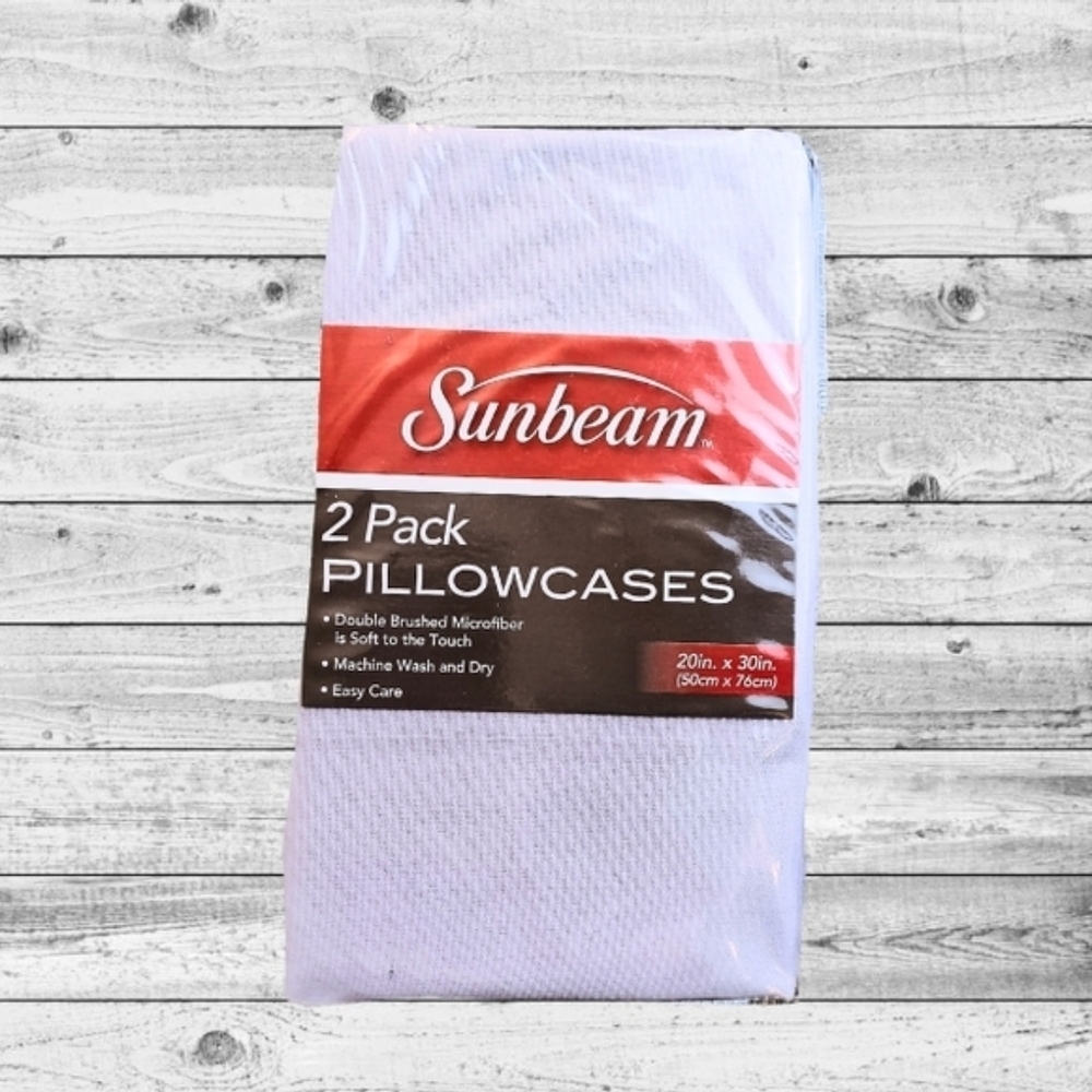 Sunbeam 2-Pack Pillowcases – Orchid Hush Queen Size Brand New Size: 20x30